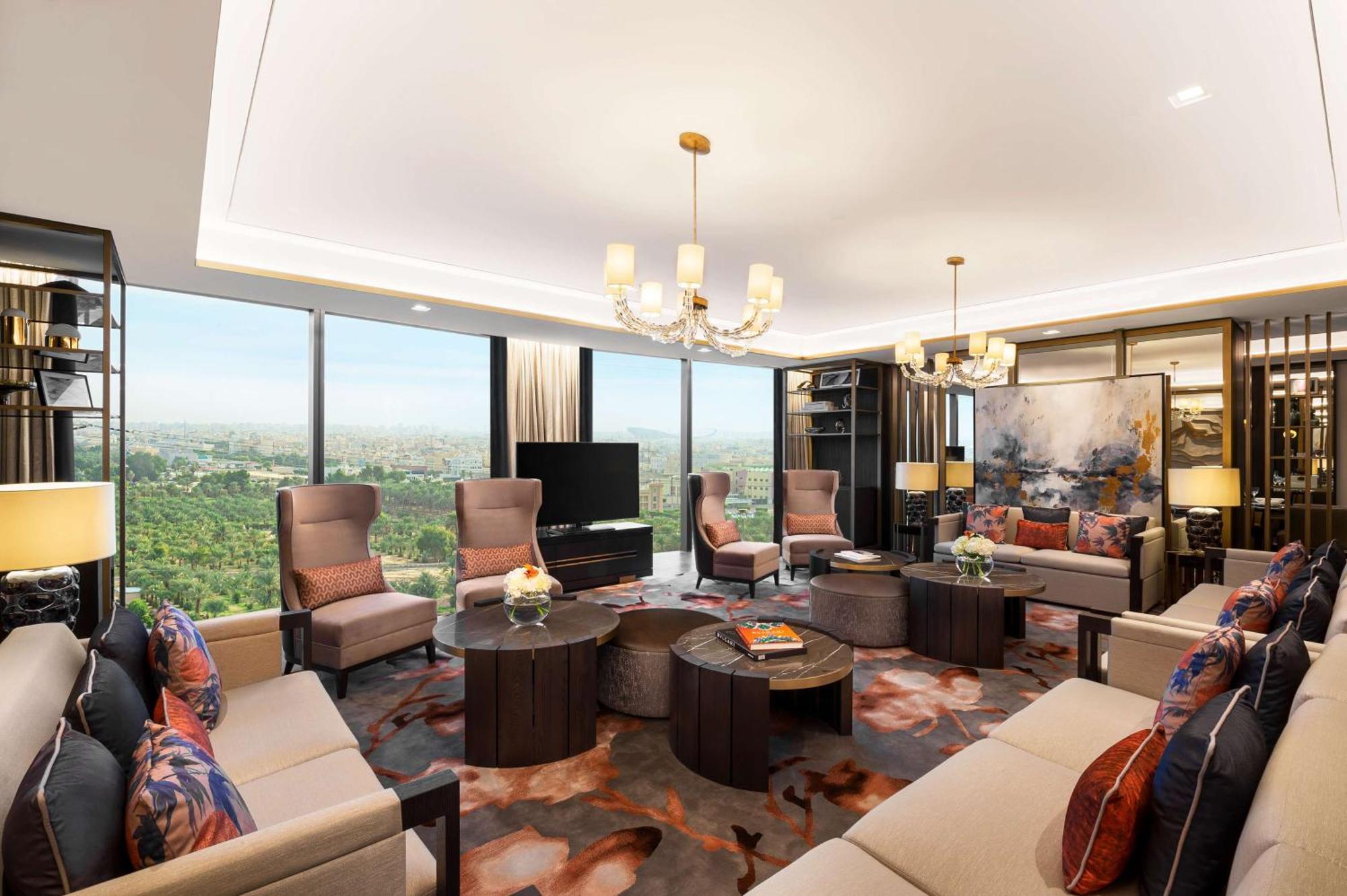 ホテル Waldorf Astoria Kuwait クウェート エクステリア 写真 The living room of a Presidential Suite